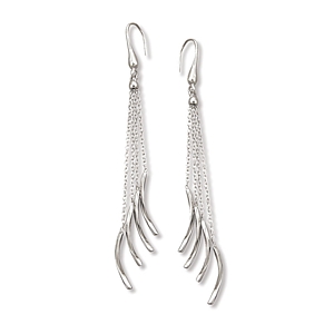 Long Four Strand Chain Dangle earrings